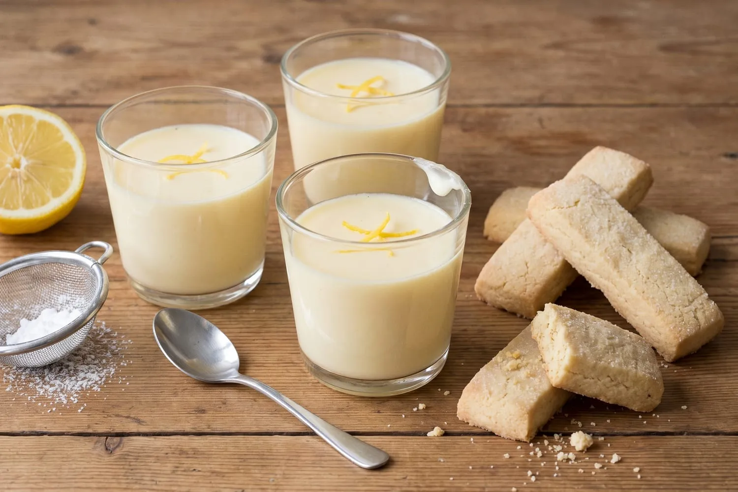 Lemon Posset with Shortbread